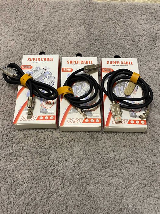 Кабель USB Type-C для швидкої зарядки 120w 6A 1 метр Поворотний 180°