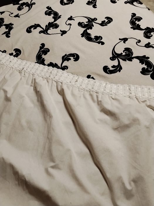 Штора широка  сірий/чорний