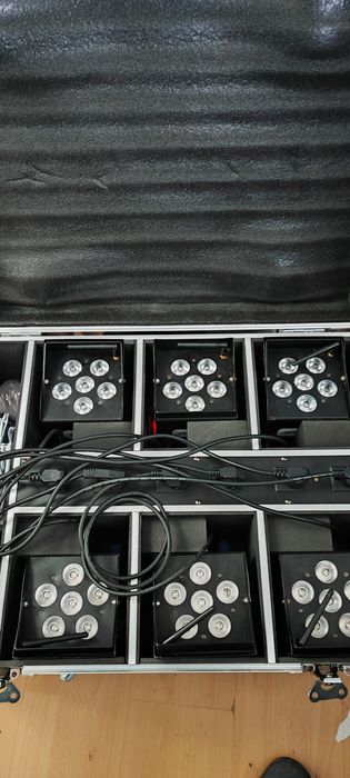 6 Parled 6x18w bateria com case carregador