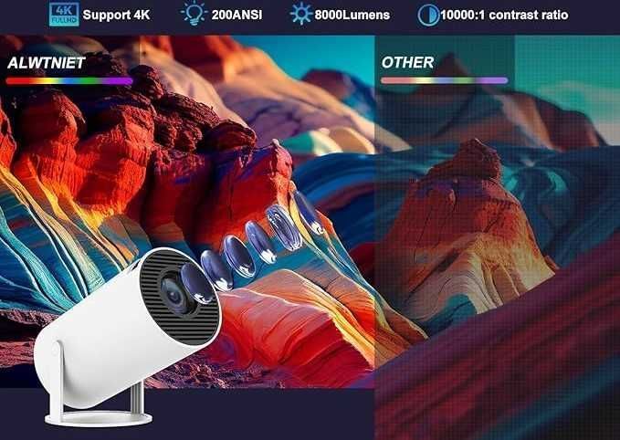 Rzutnik Projektor WiFi 6 Pilot Android 11.0 FULL HD HY300 LED BT 5.0