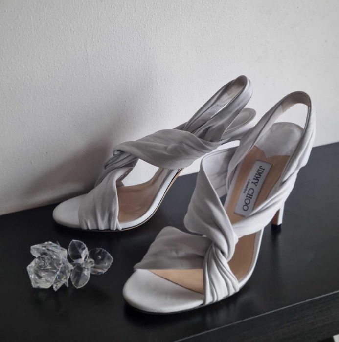 Босоніжки Jimmy Choo білі для весілля
