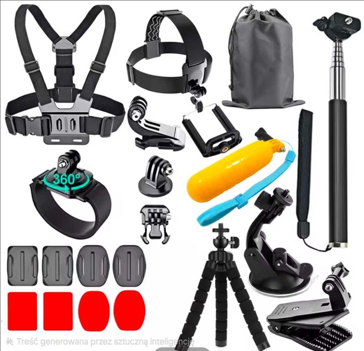 Akcesoria do kamer Insta360 Gopro DJI Action zestaw 21 częściowy