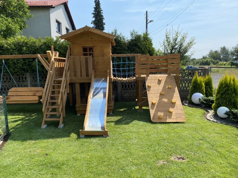 PROMOCJA Plac zabaw domek wspinaczka huśtawka zjeżdzalnia