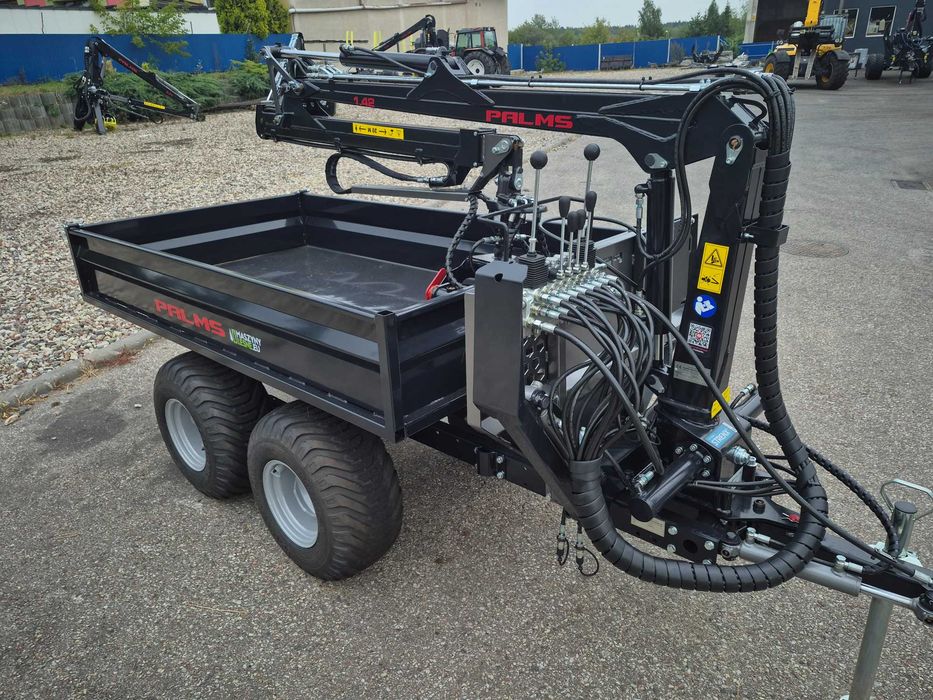 przyczepa PALMS 2D z żurawiem 1.42
