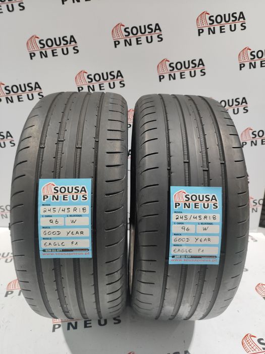 2 pneus semi novos 245-45R18 Goodyear - Oferta dos portes