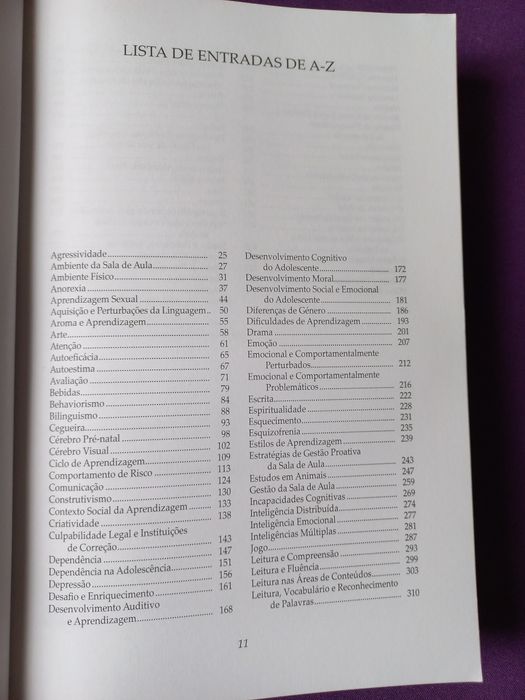 A Aprendizagem e o Cérebro de Sheryl Feinstein, editora Piaget