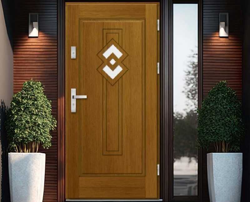 Drzwi zewnętrzne drewniane 78mm od ręki Tłuszcz Czyste powietrze