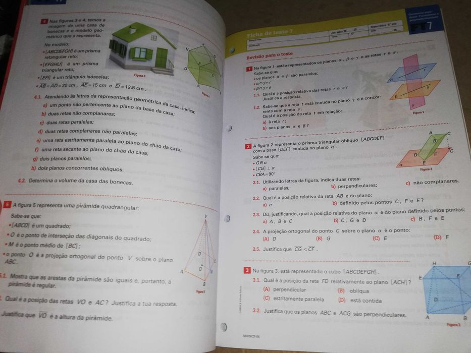 Matemática - 9.º Ano (parte 2 e 3) + Caderno de fichas
