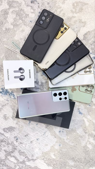 Samsung s21 ultra 12/256 + навушники galaxy buds 4 нові!