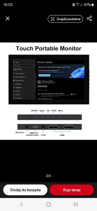 Monitor 7 cali led nowy