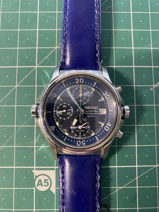 Seiko Watch (The Great Blue Chronograph)