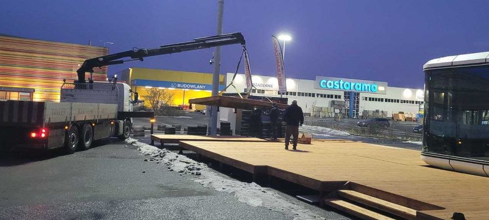 HDS usługi transportowe dźwig 12,5 m ładowność samochodu 12 ton