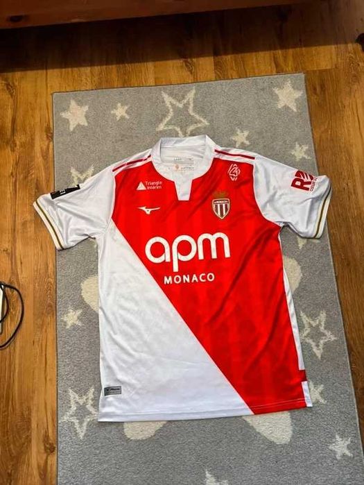 Koszulka Mizuno AS Monaco Pogba #8 2025 2026 home kit jersey domowa