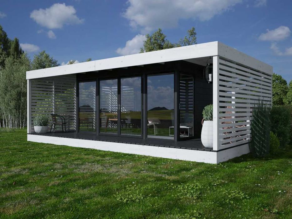 DOMEK 35m2 na ROD domek 4x4 taras 4x4 MDN10A biuro gabinet siłownia