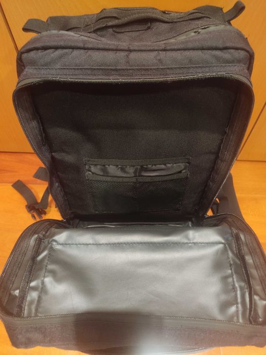 Mochila tática Zehnhase preta para caminhadas, campismo, etc.