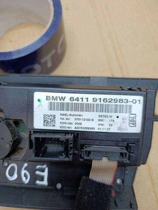 bmw e90 panel nawiewu grzane fotele eu bmw 6411 9162983-01, a2c53289383, 070112102 b