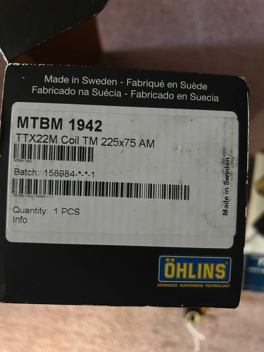 Damper Ohlins Shock Apsorber TTX22M Metric