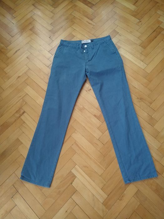 Spodnie męskie jeans 32l /32 turkusowo oliwkowe
