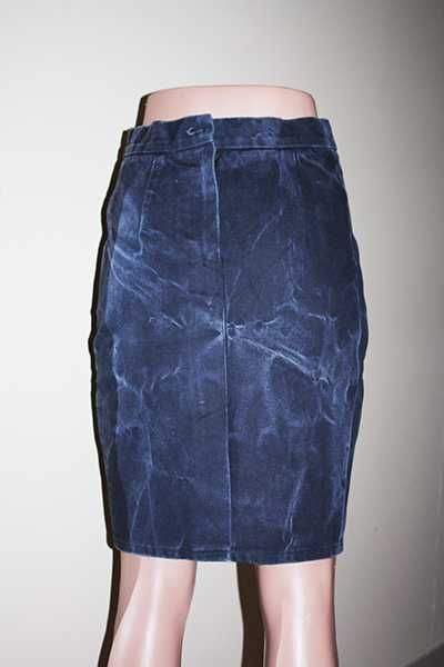 Юбка из "вареного" джинса, р. XS