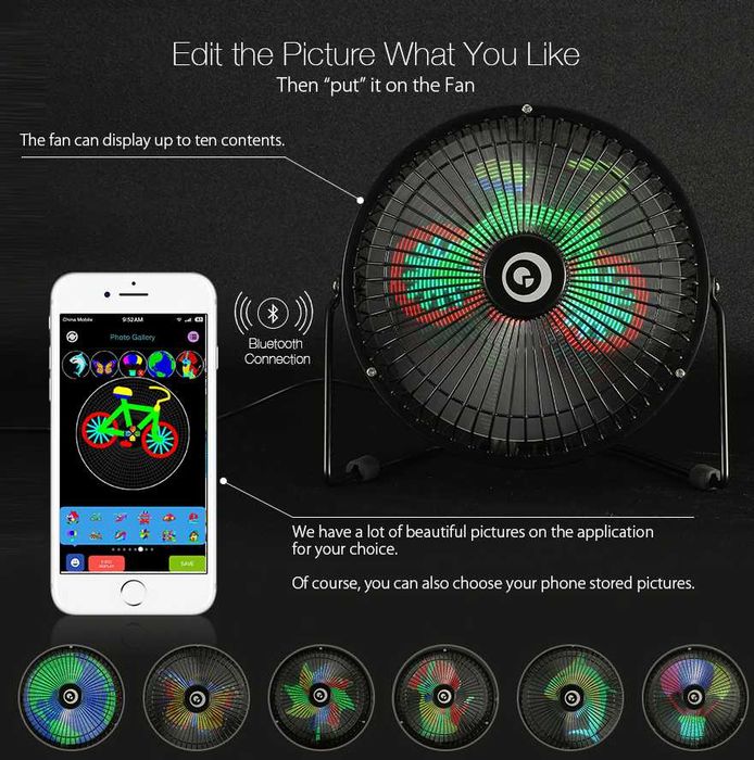 Digoo DG-TF111 (Ventilador Display Colorido bluetooth)64575301600002121