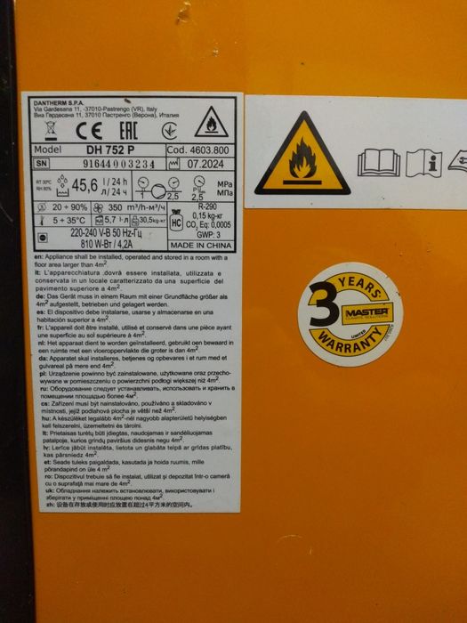 Osuszacz budowlany DH 752 P