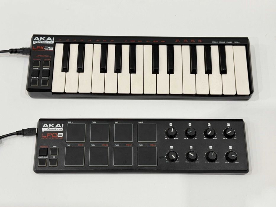 Kontroler Akai LPD8 + klawiatura Akai LPK25