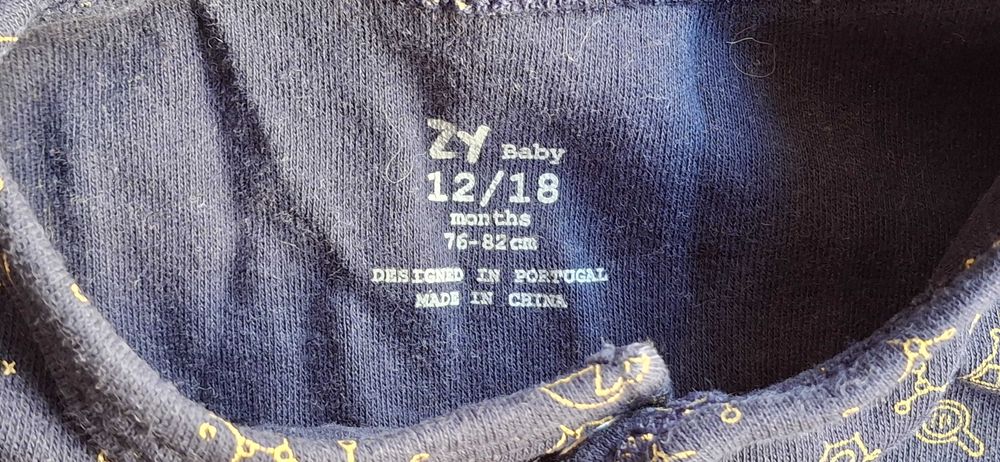 Babygrow Azul Zippy 12-18 meses