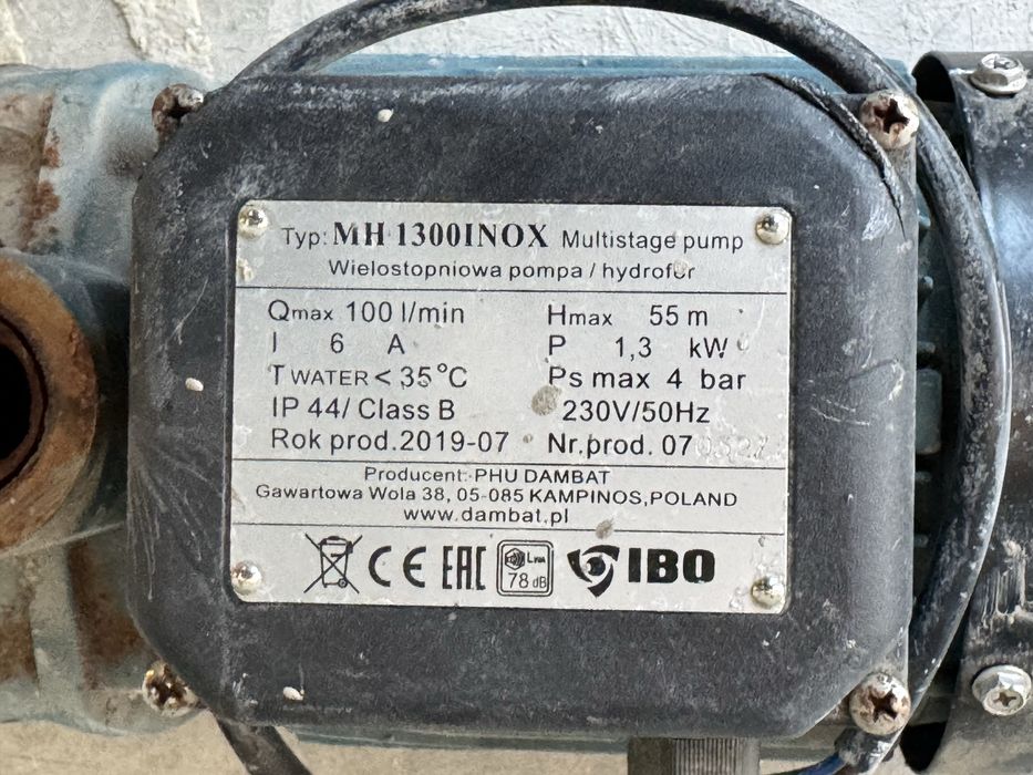 Pompa hydroforowa MH1300 INOX IBO