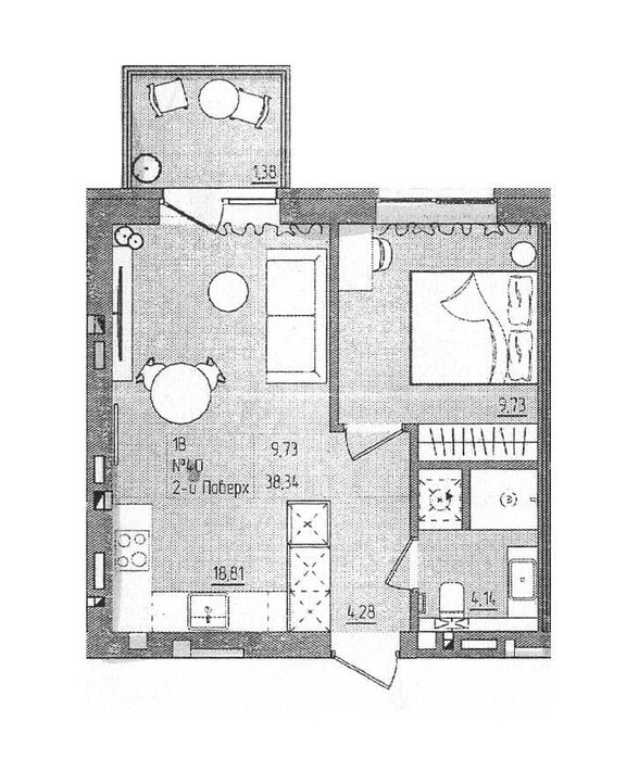 1-кімнатна квартира, ЖК «Субурбія», Квасилів, м. Рівне