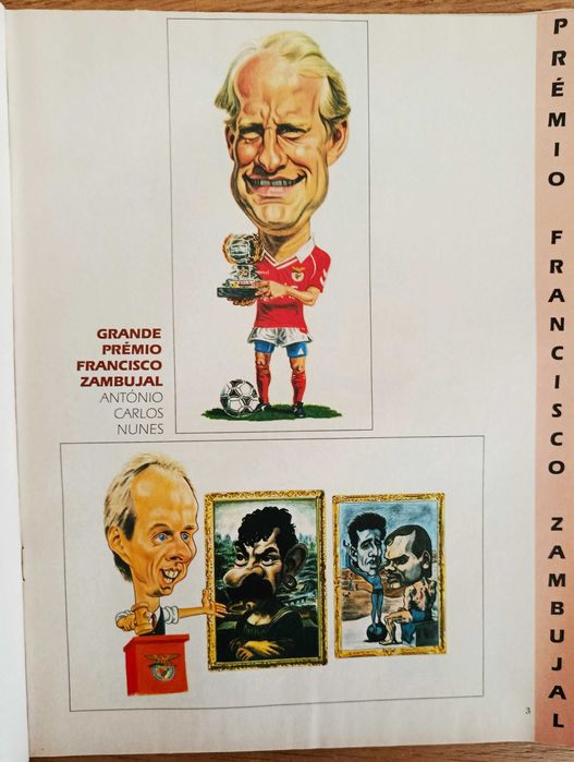 Revista A Bola Magazine de dezembro de 1990 - caricaturas