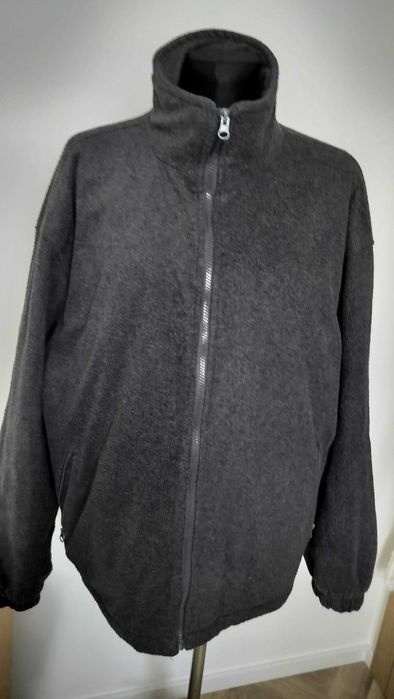 Bluza kurtka męska 2XL gruba masywna szara polar ocieplany