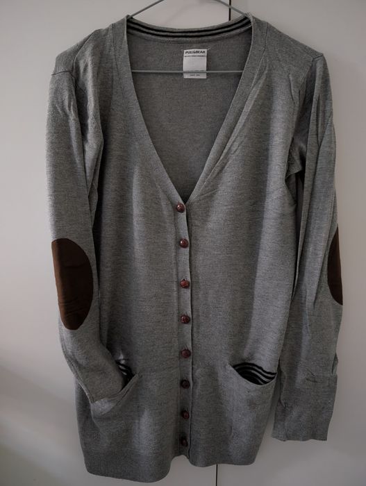 Kardigan damski Pull&Bear r. M, brązowe łaty!