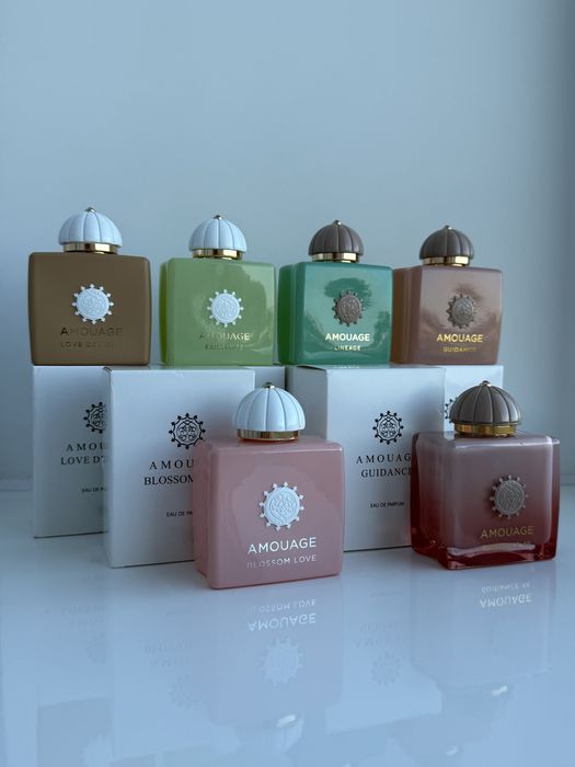 Парфуми (парфюмы, духи, парфумована вода, парфюмированная вода) Amouage Blossom Love, Lineage, Love Delight, Guidance 46, Existence
