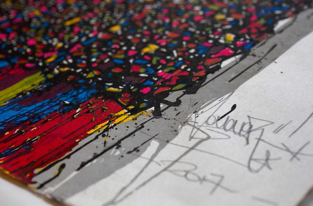 JonOne – Serigrafia "Composition Hanji" (41/50, assinada)