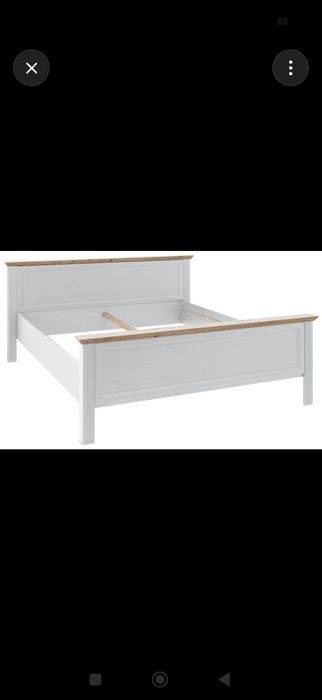 Łóżko BRW Jasmin II 180x200 Modrzew Biały –