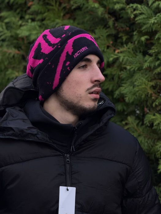 Шапка Arcteryx мужская черная Шапка Арктерикс чоловіча чорна зимня