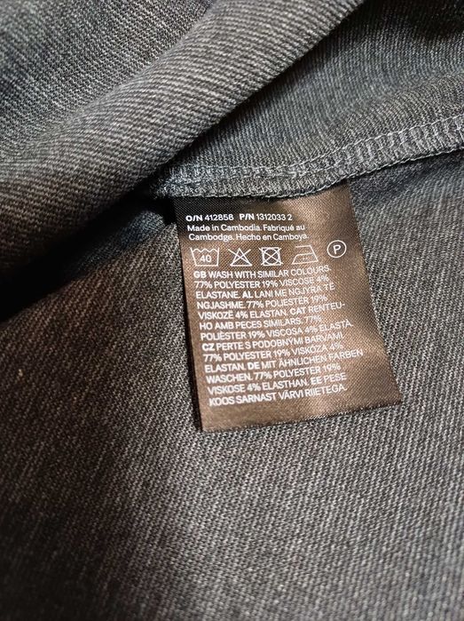 Szara bluzka damska HM rozmiar L bez rękawków elegancka
