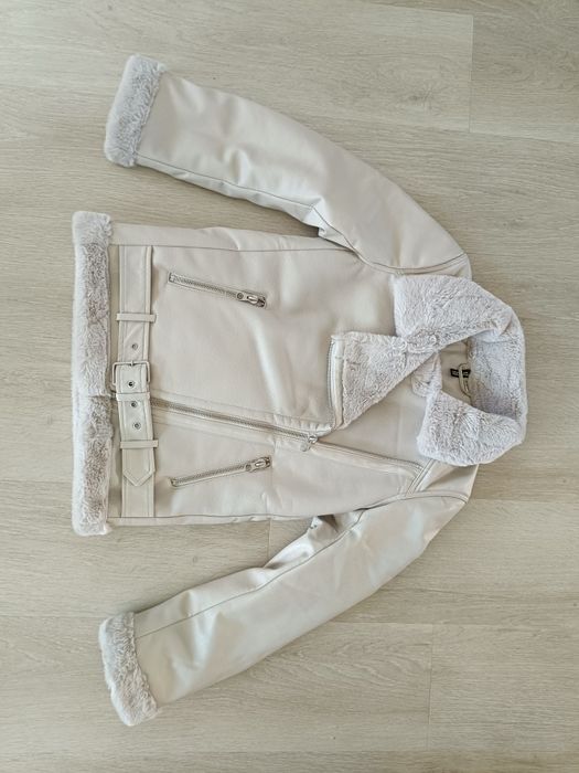 Ramoneska futro h&m xs s 37 nowa kurtka