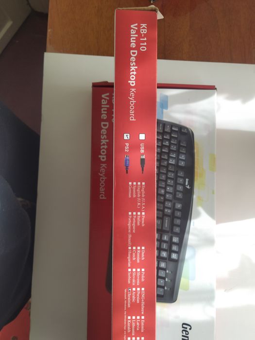 Клавіатура Genius KB-110 PS/2 - НОВІ (літери:  EN/UA/RU) ЛОТ - 2шт.