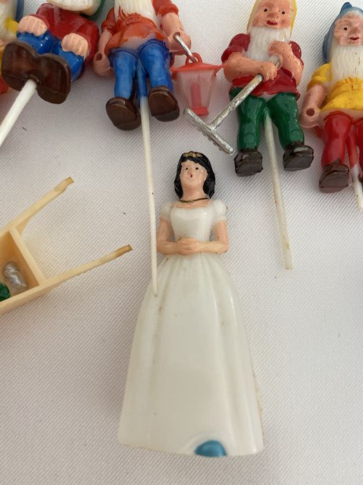 Decoração Bolo Branca de Neve e 7 Anões - anos 60