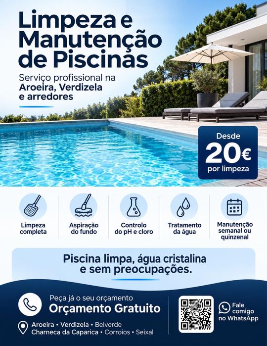 Limpeza e manutenção de piscinas
