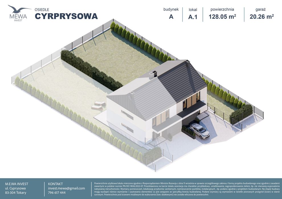 Nowoczesny dom w Tokarach Osiedle Cyprysowa