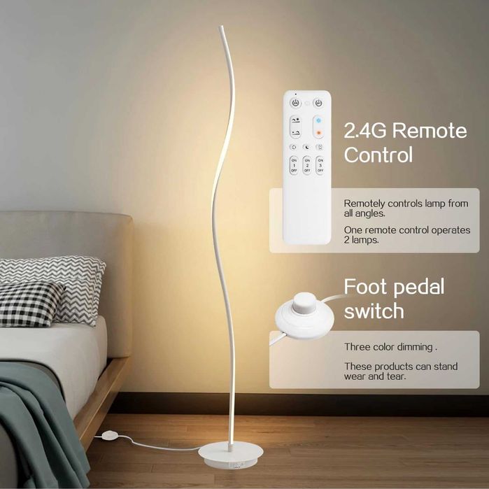 Nowa Lampa stojąca LED /30 W/ spiralna lampa stojąca/biała/B305