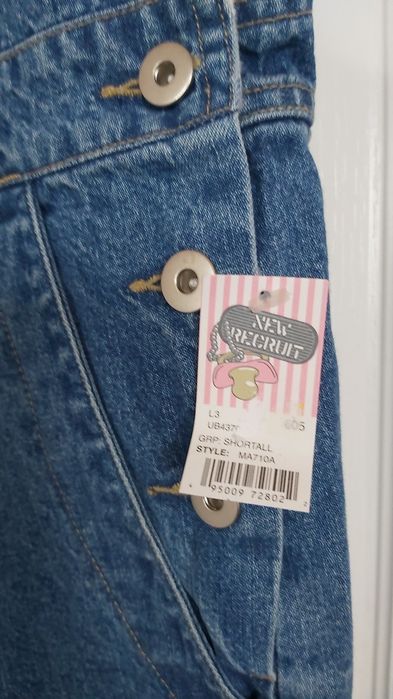 Dzinsowe ogrodniczki ciążowe  z USA L