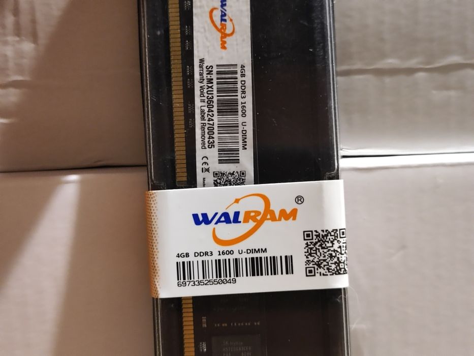 Оперативная память для ПК WalRam 4GB DDR3 1600 U-DIMM. Для компьютера