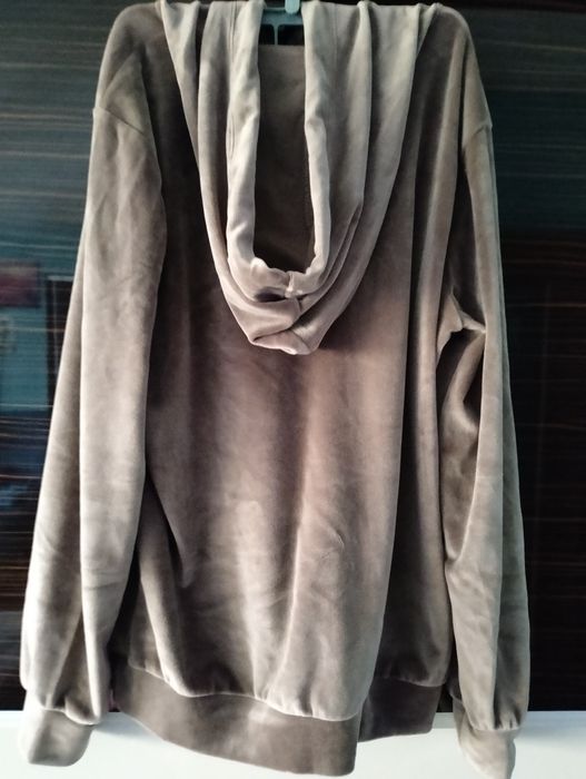 Bluza welurowa śliczna brąz L