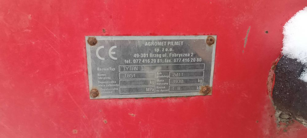 Rozrzutnik obornika Unia Tytan 11