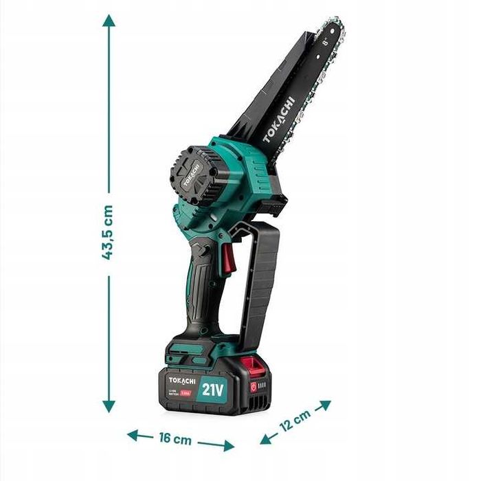 PILARKA 2x Akumulatorowa mini piła łańcuchowa BEZSZCZOTKOWA gałęziówka