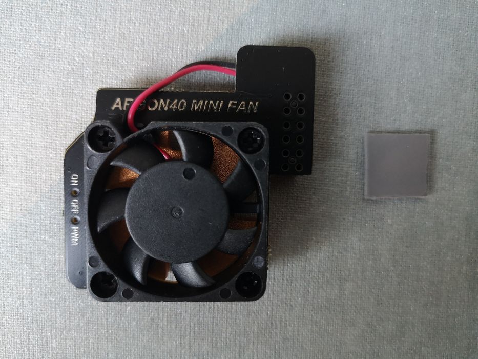 Wentylator dla Raspberry Pi 4B Argon Mini Fan włącznik i radiator