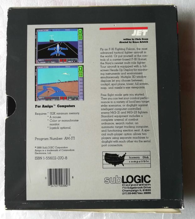 Jet flight simulator - gra na amigę - rzadkość
